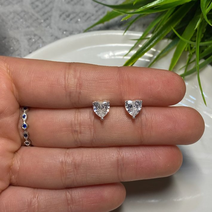 AROS CORAZON CIRCON BLANCO