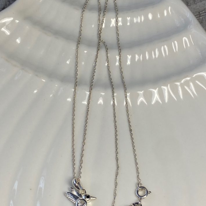 COLLAR COLIBRI CIRCON BLANCO